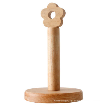 kitchen solid wooden roll paper towel holder